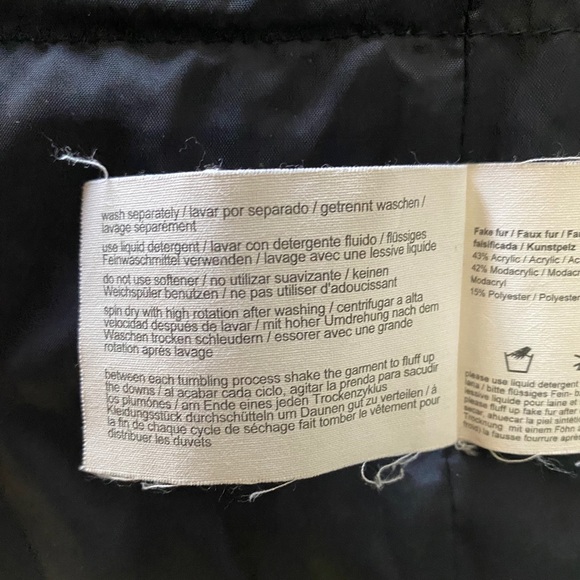 Esprit black down puffer coat removable fur collar - Picture 12 of 15